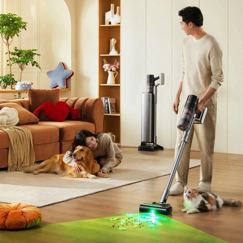 Vertikalus dulkių siurblys UWANT V800 su savaiminio išsivalymo stotele – pilkas