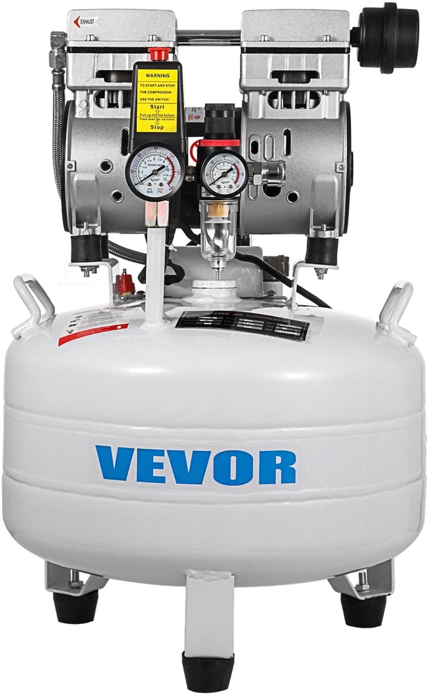 VEVOR Vertikalus tylus oro kompresorius 30L 850W