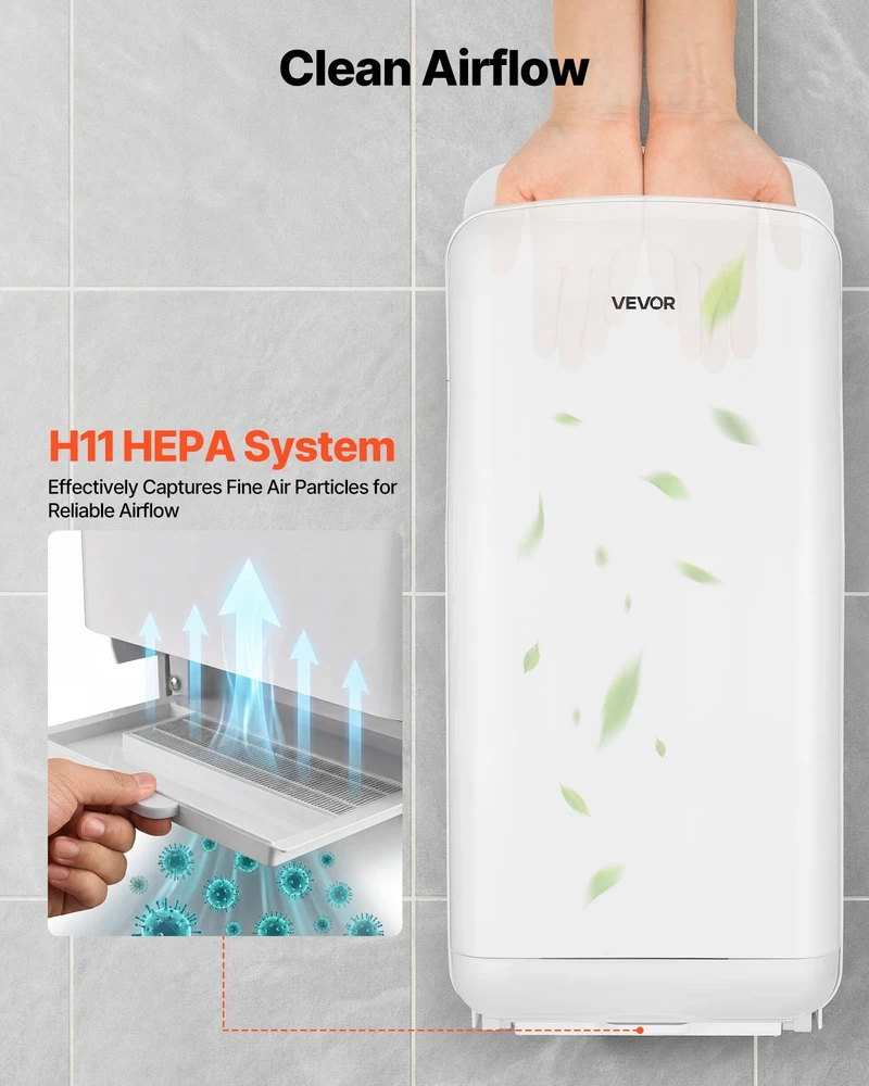 VEVOR Vertikalus rankų džiovintuvas su HEPA filtru