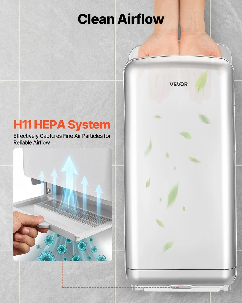 VEVOR Vertikalus rankų džiovintuvas su HEPA filtru