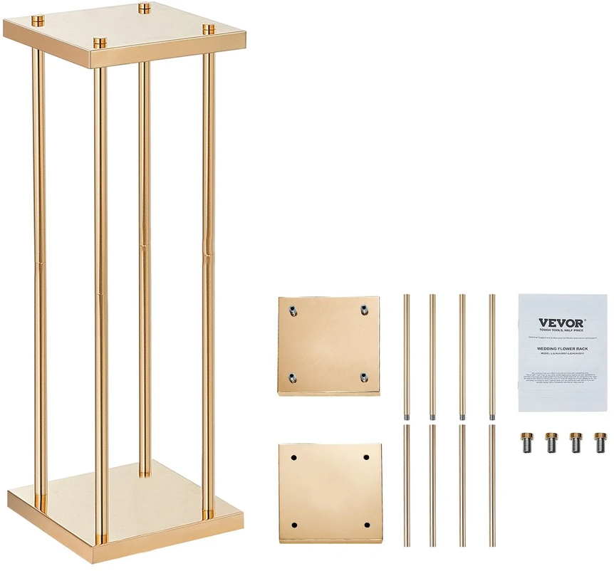 VEVOR Auksinis vestuvių gėlių stovas, 80 cm aukščio