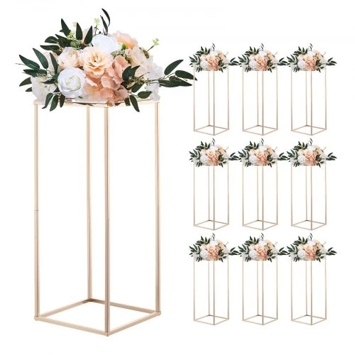 VEVOR 10 vnt 60 cm aukso gėlių stovai vestuvėms