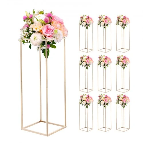 VEVOR Gėlių stovas vestuvėms, 10 vnt., 80 cm, aukso
