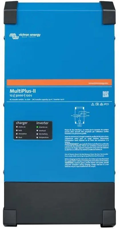 Victron Energy MultiPlus-II maitinimo adapteris / keitiklis, vidinis, 3000 W, juodas, mėlynas