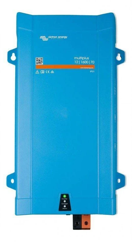 Įtampos keitiklis - įkroviklis MultiPlus 12Vdc/230Vac 1600VA, UPS funkcija, įkrovimo srovė 70A, Victron Energy