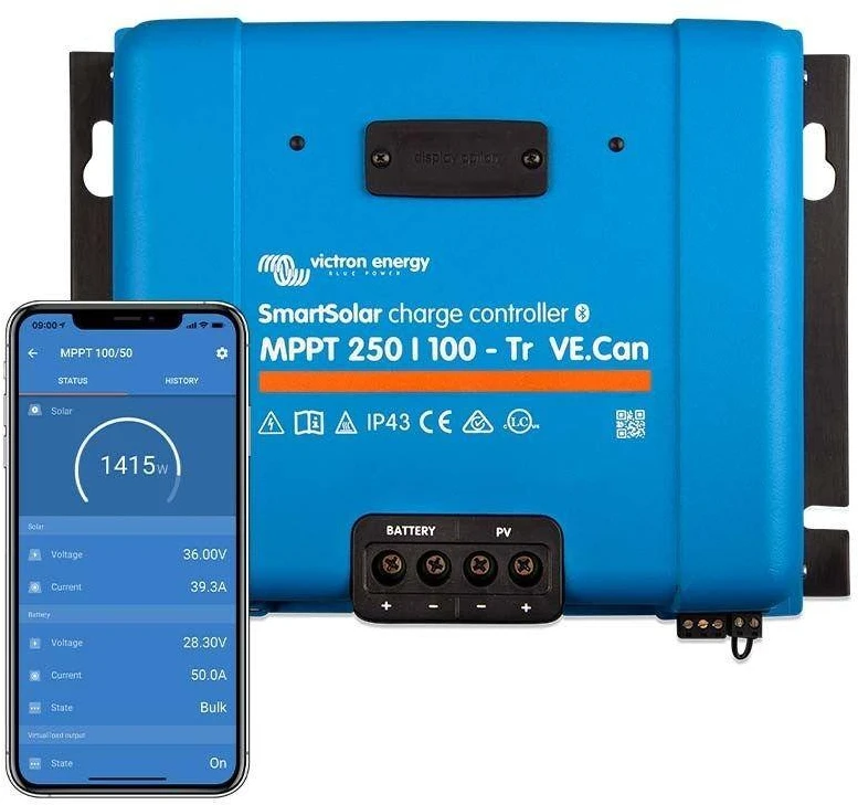 Saulės elektrinės valdiklis Victron Energy SmartSolar MPPT 250/100-TR