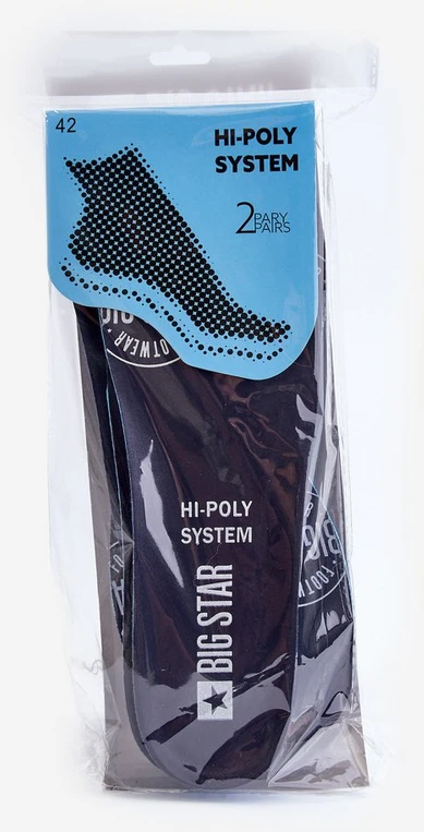 Vidpadžiai batams BIG STAR Memory Foam sistema 2 poros juodos spalvos