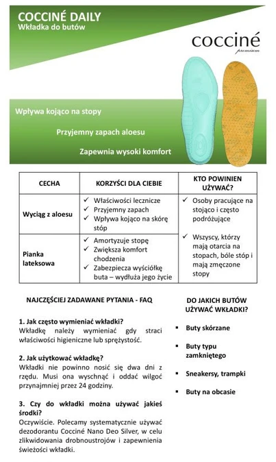 Vidpadžiai su alavijo ekstraktu Coccine