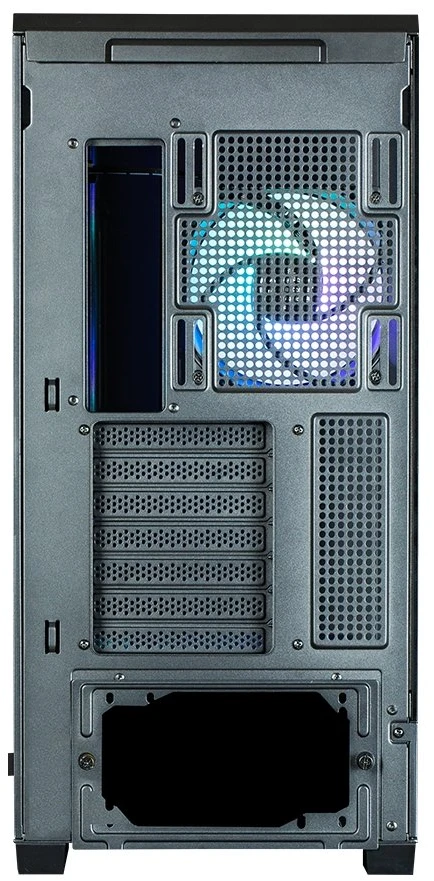 Vidutinio dydžio ATX kompiuterio korpusas su 4 × 120 mm ARGB ventiliatoriais Zalman P50 DS, juodas