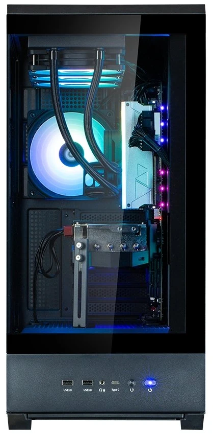Vidutinio dydžio ATX kompiuterio korpusas su 4 × 120 mm ARGB ventiliatoriais Zalman P50 DS, juodas