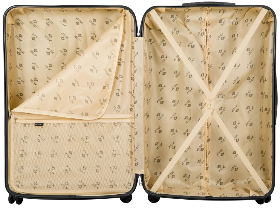 Solier Luggage Vidutinio dydžio M 24 ABS kelioninis lagaminas - SOLIER AVENTOR STL1064 - Tamsiai pilkas