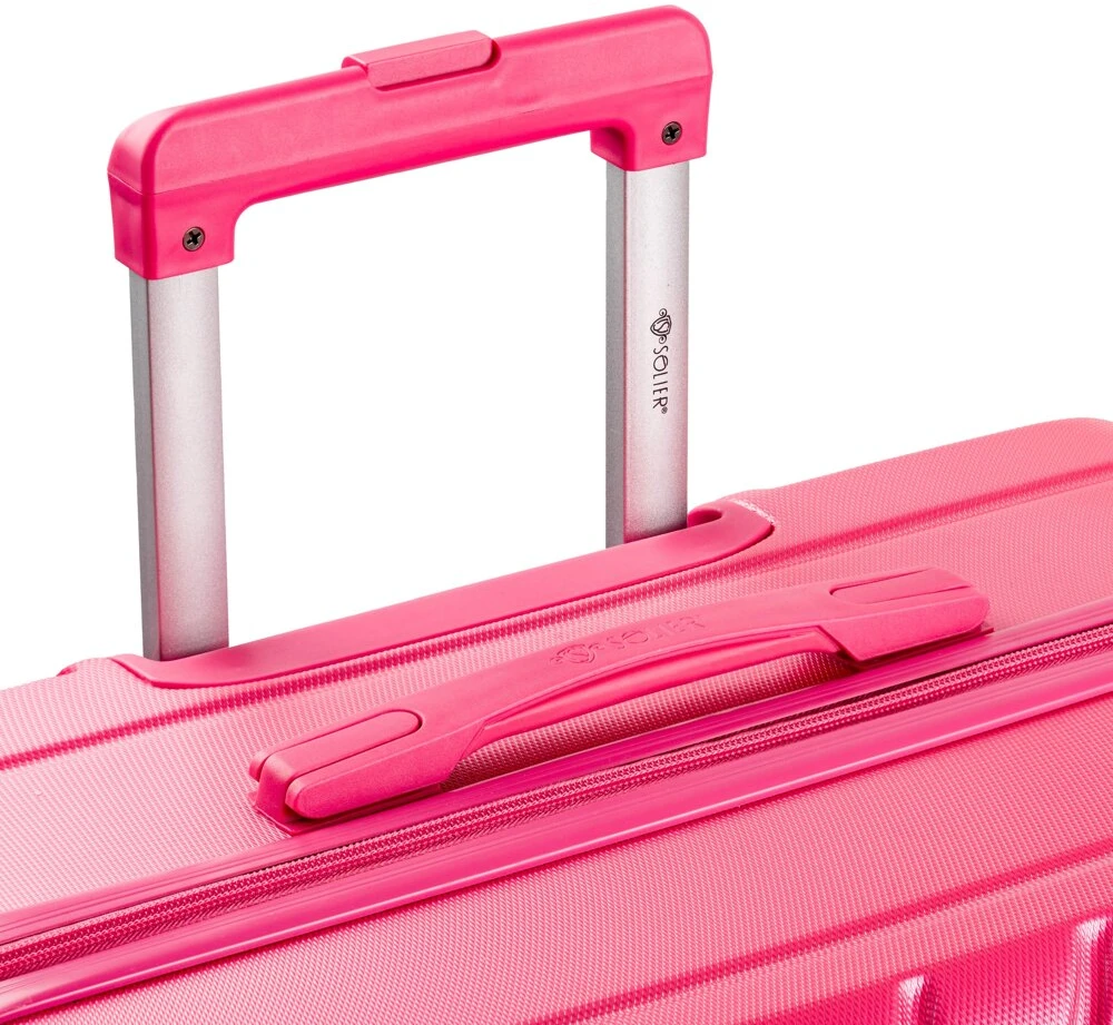 Solier Luggage Vidutinio dydžio M 24 ABS kelioninis lagaminas - SOLIER AVENTOR STL1064 - Rožinė