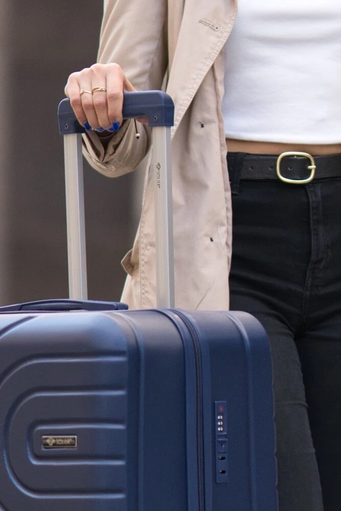 Solier Luggage Vidutinio dydžio M 24 ABS kelioninis lagaminas - SOLIER AVENTOR STL1064 - Tamsiai mėlyna