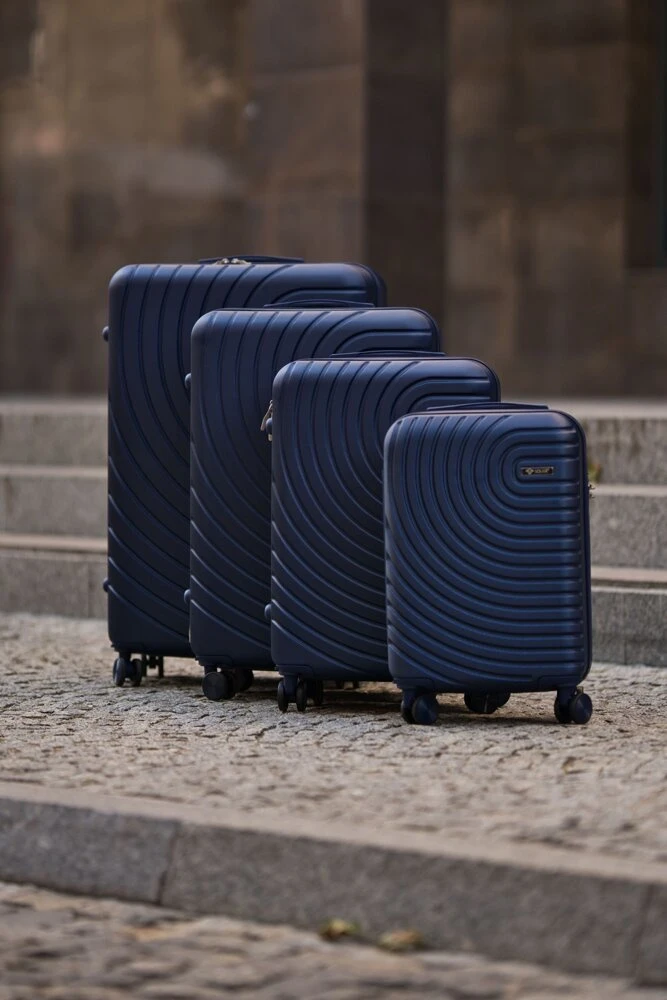 Solier Luggage Vidutinio dydžio M 24 ABS kelioninis lagaminas - SOLIER AVENTOR STL1064 - Tamsiai mėlyna