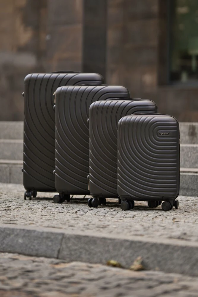 Solier Luggage Vidutinio dydžio M 24 ABS kelioninis lagaminas - SOLIER AVENTOR STL1064 - Tamsiai pilkas