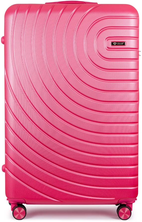 Solier Luggage Vidutinio dydžio M 24 ABS kelioninis lagaminas - SOLIER AVENTOR STL1064 - Rožinė