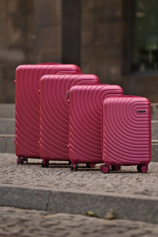 Solier Luggage Vidutinio dydžio M 24 ABS kelioninis lagaminas - SOLIER AVENTOR STL1064 - Rožinė