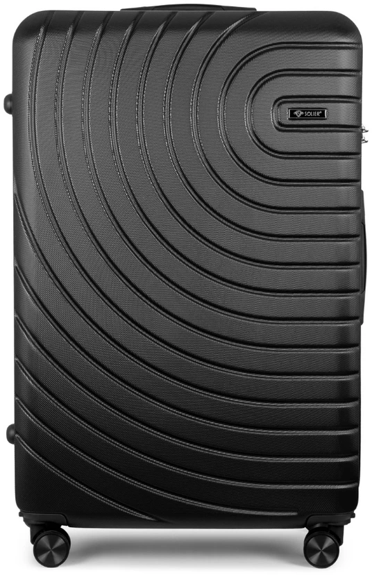 Solier Luggage Vidutinio dydžio M 24 ABS kelioninis lagaminas - SOLIER AVENTOR STL1064 - Juoda