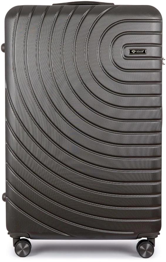 Solier Luggage Vidutinio dydžio M 24 ABS kelioninis lagaminas - SOLIER AVENTOR STL1064 - Tamsiai pilkas