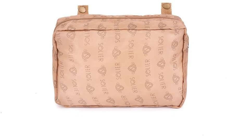 Kelioninis Solier Luggage Vidutinio dydžio tvirtas lagaminas M Solier STL1316 - Tamsiai mėlinas, rudas