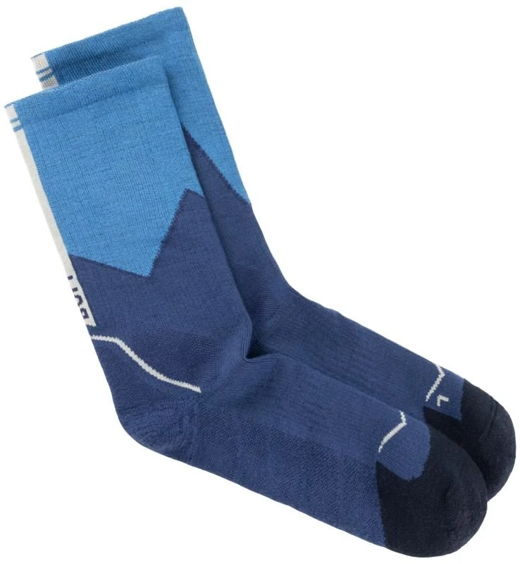 Vidutinio storio merino vilnos kojinės Buff, mėlynos