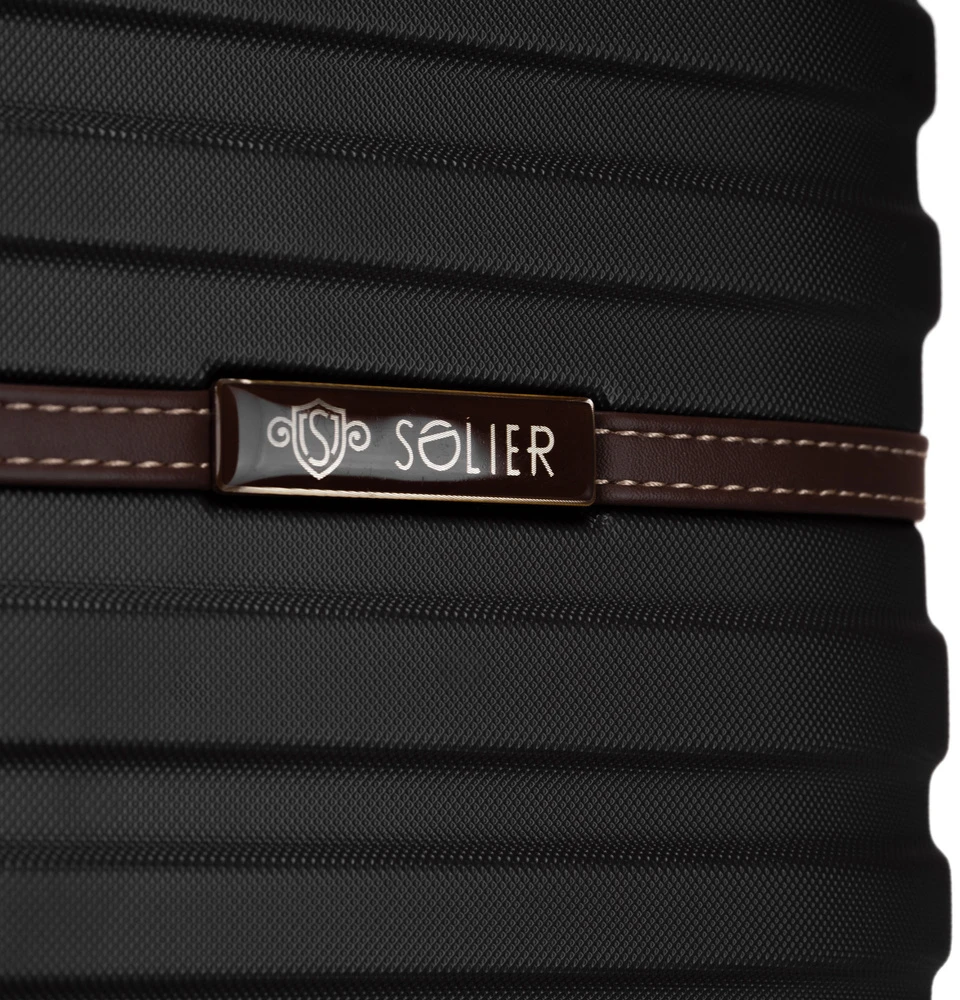 Kelioninis Solier Luggage Vidutinis lagaminas M Solier 22' STL957 ABS - Juodas
