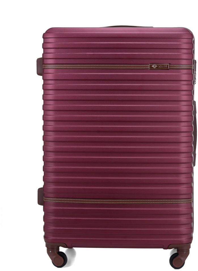 Kelioninis Solier Luggage Vidutinis lagaminas M STL957 ABS - Burgundiška