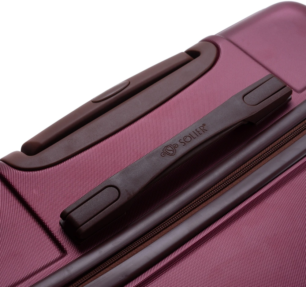 Kelioninis Solier Luggage Vidutinis lagaminas M STL957 ABS - Burgundiška