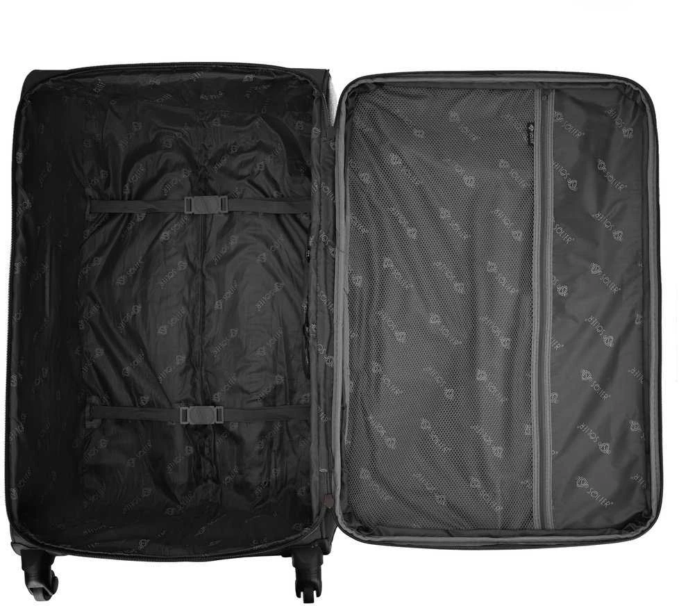 Kelioninis Vidutinis minkštas bagažas M Solier STL1651 dark pilkas-coffee