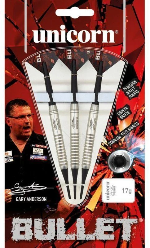 Vienaragio "Bullet" nerūdijančio plieno strėlytės minkštu antgaliu - Gary Anderson 16g:23520 18g:23521