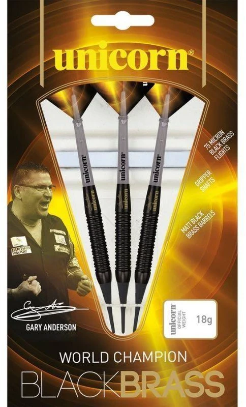 Vienaragis Juodos Žalvario minkštas antgalis Darts - Gary Anderson 16g:23661 18g:23662