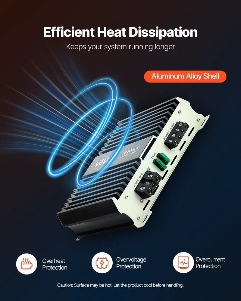 VEVOR Automobilinis mono stiprintuvas 800W RMS