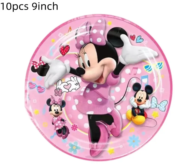 Vienkartinės lėkštutės Minnie Mouse, 23cm, 10 vnt.
