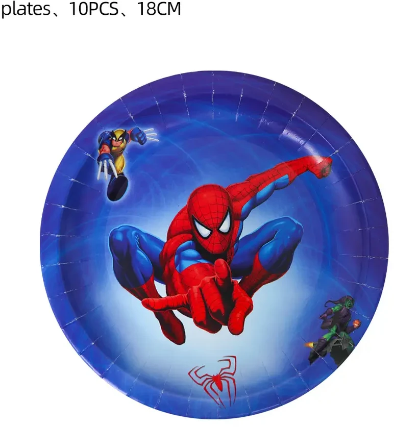 Vienkartinės lėkštutės „Žmogus voras” (Spiderman) 18cm – 10 vnt