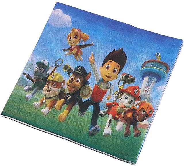 Vienkartinės popierinės servetėlės „Paw Patrol” 20 vnt.