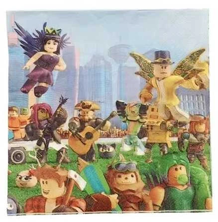 Vienkartinės Servetėlės Roblox Stiliaus, 20 vnt.