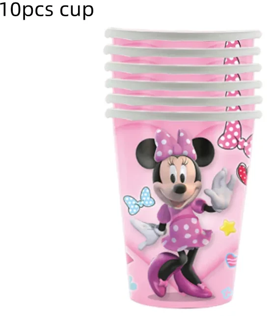 Vienkartiniai puodeliai Minnie Mouse, 10 vnt.