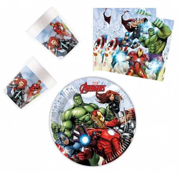 Vienkartinių Indų Rinkinys Avengers, 44 vnt.