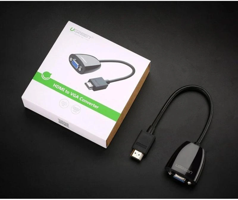 UGREEN MM105 HDMI - VGA Adapteris be garso juodas
