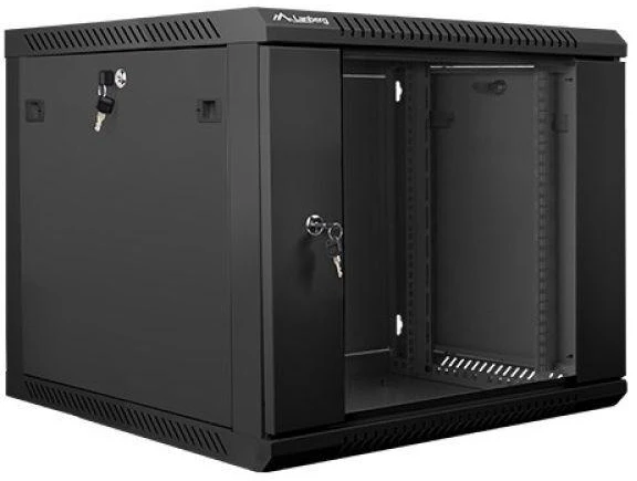 LANBERG WF01-6609-10B sieninis stovas 19 colių išmontuojamas plokščias paketas 9U/600x600mm juodas