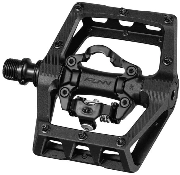 Vienpusiai dviračio pedalai FUNN Ripper2, juodi