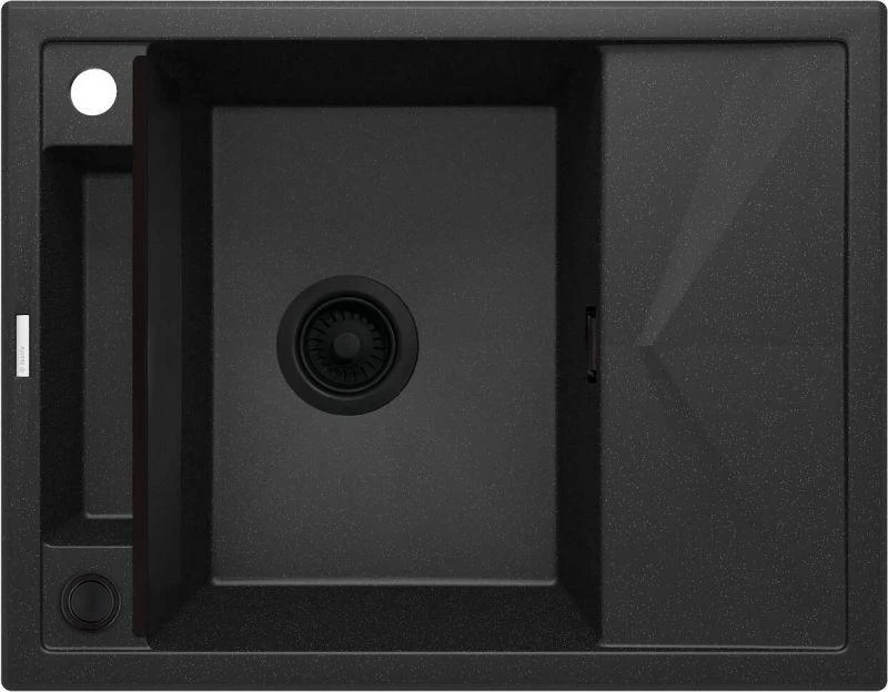 Deante granitinė virtuvinė plautuvė su magnetais Deante Magnetic ZRM G11A, Metallic graphite