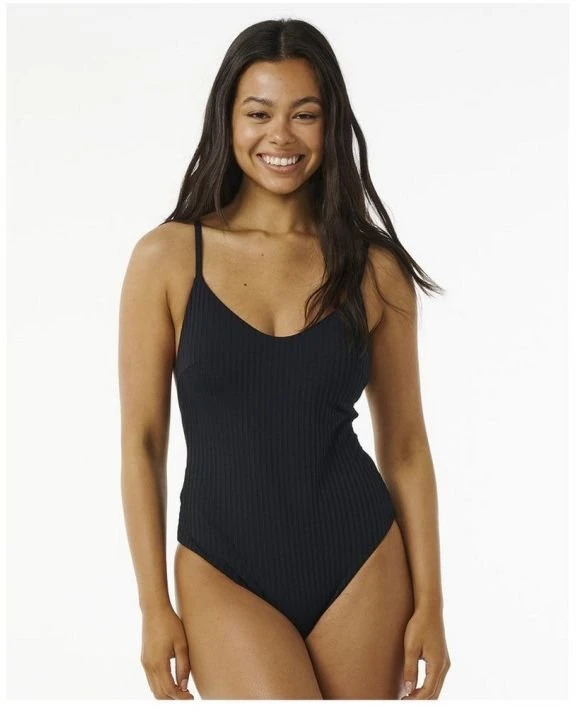 Vientisas maudymosi kostiumėlis Rip Curl Premium Surf Cheeky, juodas
