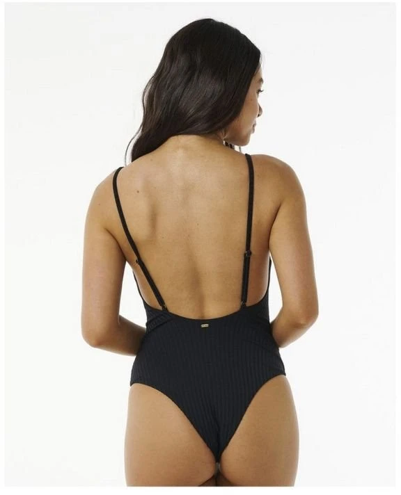 Vientisas maudymosi kostiumėlis Rip Curl Premium Surf Cheeky, juodas