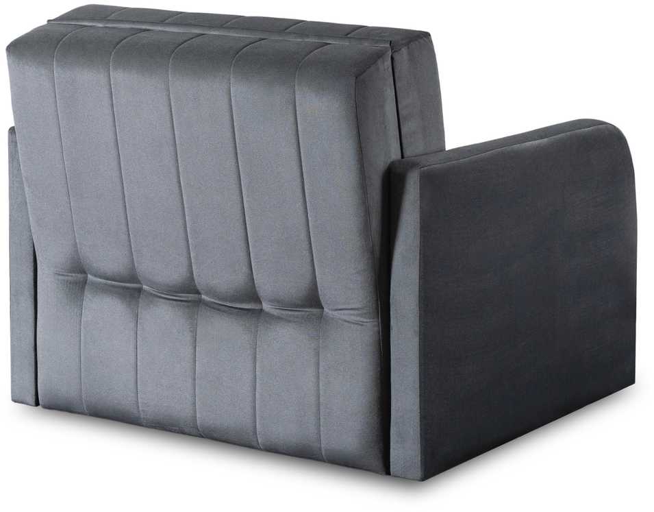 Mebel Elite Vienvietis fotelis-lova, miegamoji vieta 195 × 82 cm, pilkas