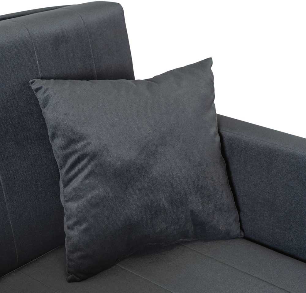 Mebel Elite Vienvietis fotelis-lova, miegamoji vieta 195 × 82 cm, pilkas