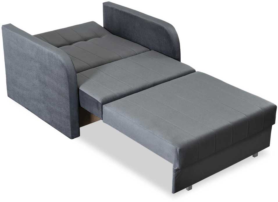 Mebel Elite Vienvietis fotelis-lova, miegamoji vieta 195 × 82 cm, pilkas