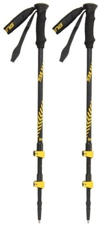Trekingo lazdos Viking Teho Trekking 610-19-3322-64, juodai geltonos spalvos