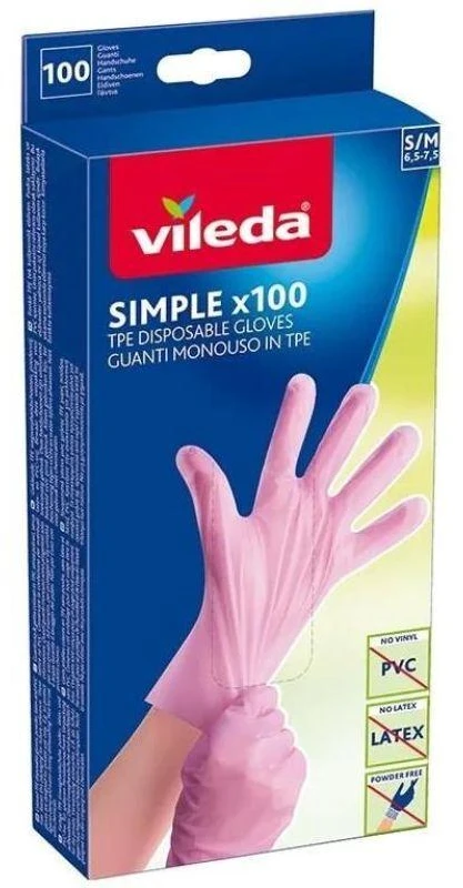 Vileda Multi Latex 100 Disposable pirštinės rusvai gelsvas 100 pc(s)