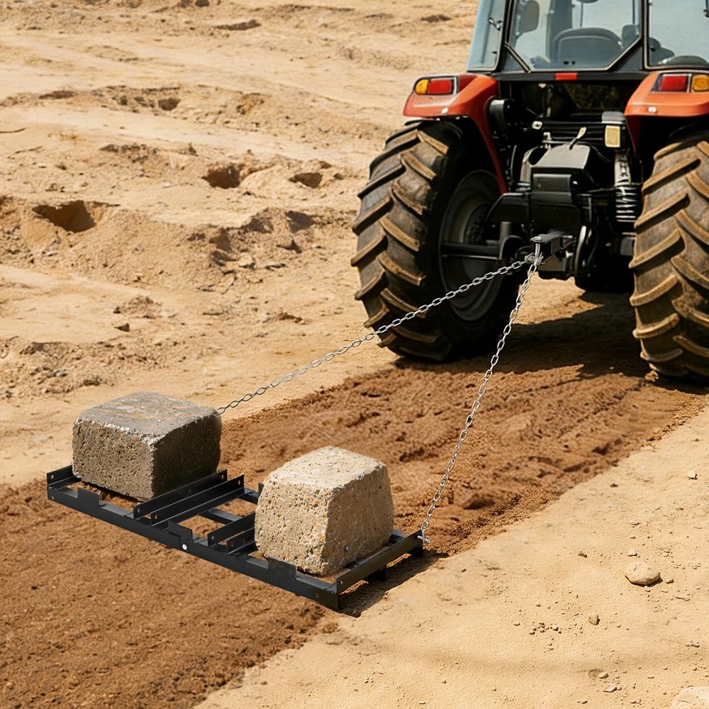 VEVOR Reguliuojamas vilkimo grėblys žvyro kiemui